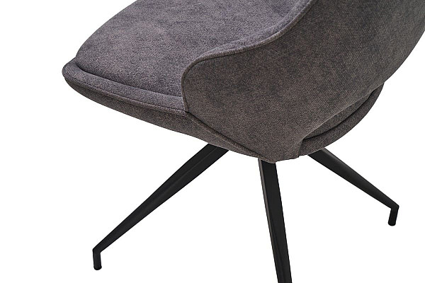 Стілець поворотний Vetro Mebel R-110 Макіато-чорний тканина-8