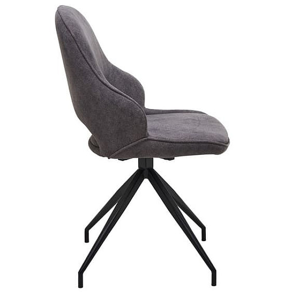 Стілець поворотний Vetro Mebel R-110 Макіато-чорний тканина-2