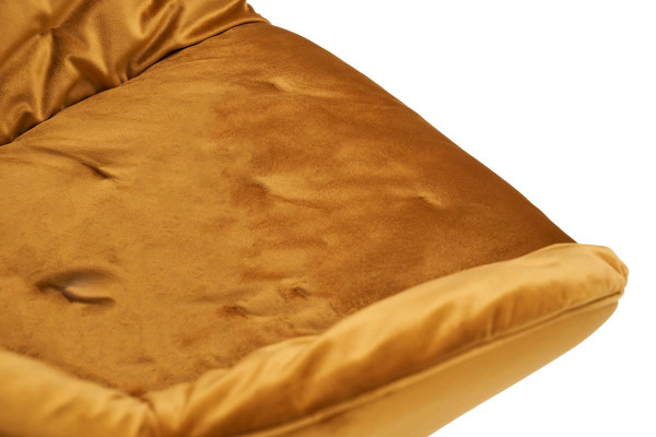 Стул поворотный Vetro Mebel R-145 Горчичный-черный ткань велюр-7