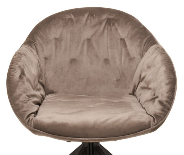 Стілець поворотний Vetro Mebel R-145 Капучіно-чорний тканина велюр-6