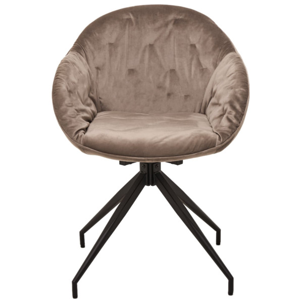 Стілець поворотний Vetro Mebel R-145 Капучіно-чорний тканина велюр-2