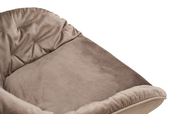 Стілець поворотний Vetro Mebel R-145 Капучіно-чорний тканина велюр-8