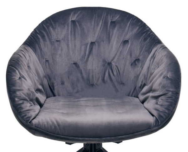 Стілець поворотний Vetro Mebel R-145 Сірий-чорний тканина велюр-5