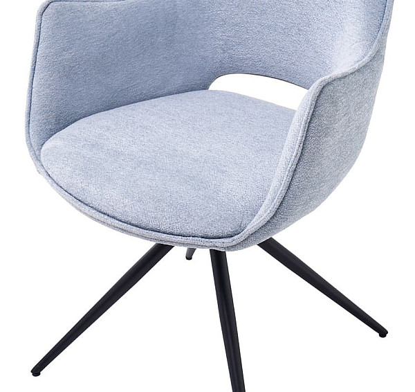 Стул поворотный Vetro Mebel R-150 Блу грей-черный ткань-6