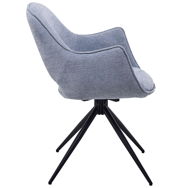 Стул поворотный Vetro Mebel R-150 Блу грей-черный ткань-2