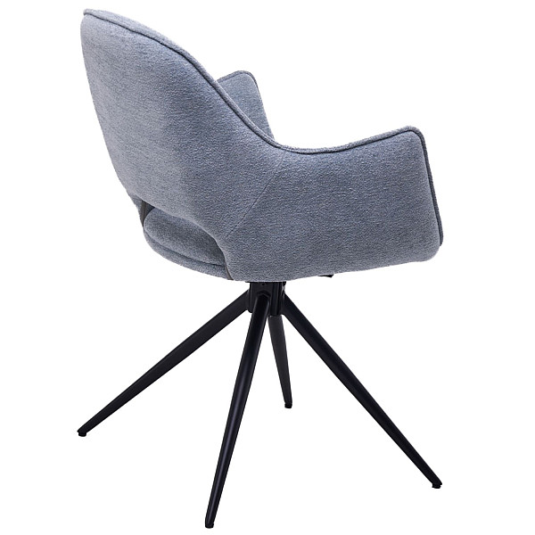 Стул поворотный Vetro Mebel R-150 Блу грей-черный ткань-3