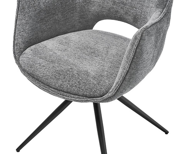 Стул поворотный Vetro Mebel R-150 Пепельный-черный ткань-13