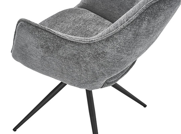 Стул поворотный Vetro Mebel R-150 Пепельный-черный ткань-15