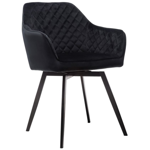 Стілець поворотний Vetro Mebel R-63 Чорний велюр-0