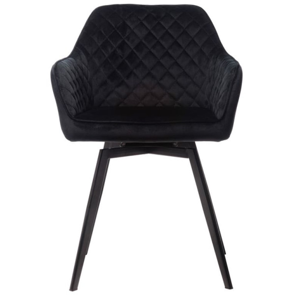 Стілець поворотний Vetro Mebel R-63 Чорний велюр-1