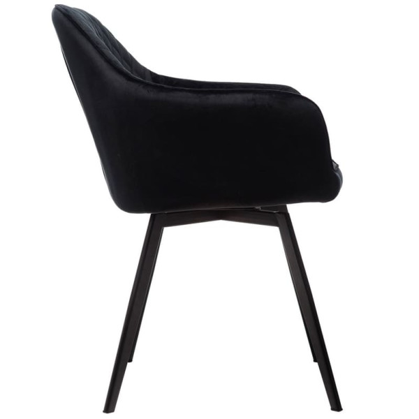 Стілець поворотний Vetro Mebel R-63 Чорний велюр-2