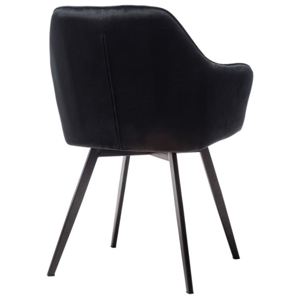 Стілець поворотний Vetro Mebel R-63 Чорний велюр-3