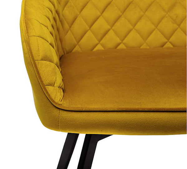 Стул поворотный Vetro Mebel R-63 Горчичный велюр-9