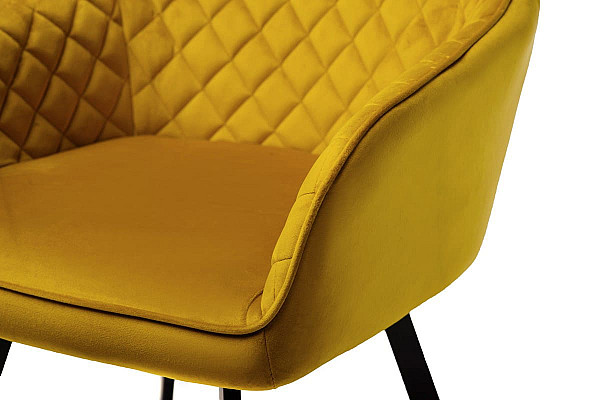 Стул поворотный Vetro Mebel R-63 Горчичный велюр-10