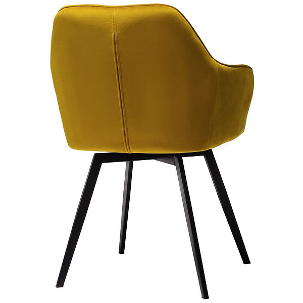 Стул поворотный Vetro Mebel R-63 Горчичный велюр-6