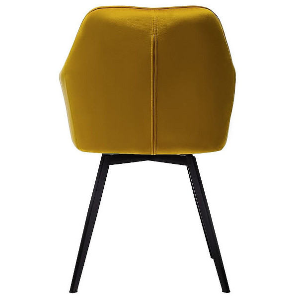 Стул поворотный Vetro Mebel R-63 Горчичный велюр-7