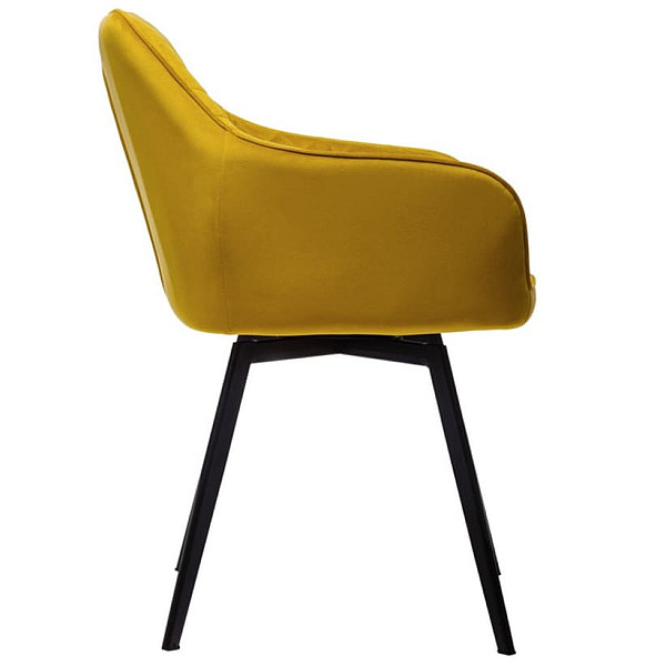 Стул поворотный Vetro Mebel R-63 Горчичный велюр-5