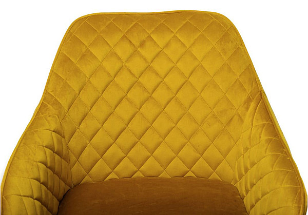 Стул поворотный Vetro Mebel R-63 Горчичный велюр-8