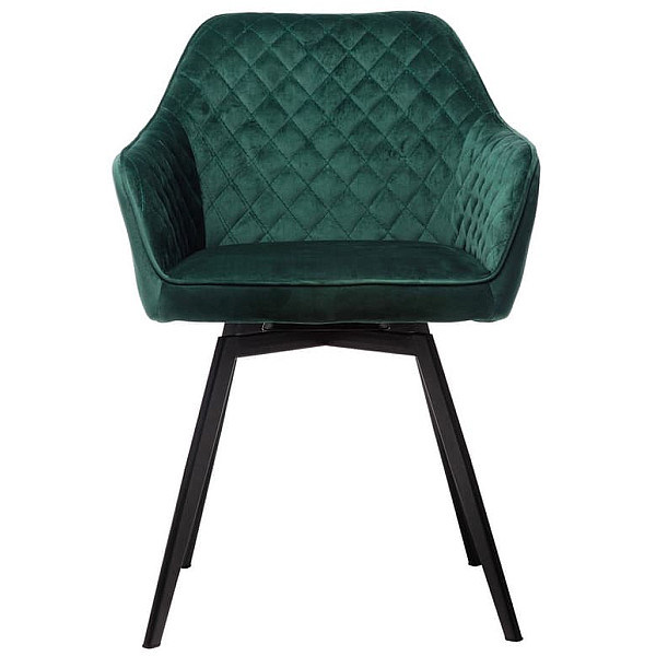 Стул поворотный Vetro Mebel R-63 Изумрудный велюр-1