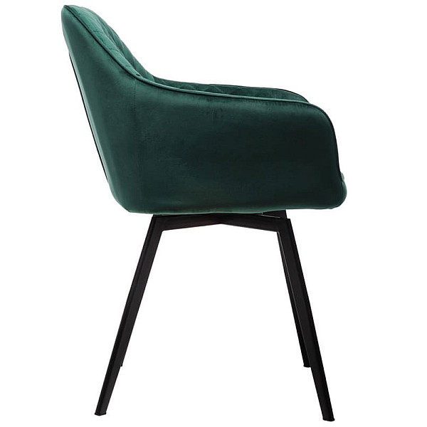 Стул поворотный Vetro Mebel R-63 Изумрудный велюр-2