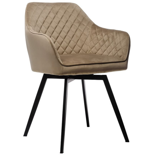 Стілець поворотний Vetro Mebel R-63 Капучіно велюр-0