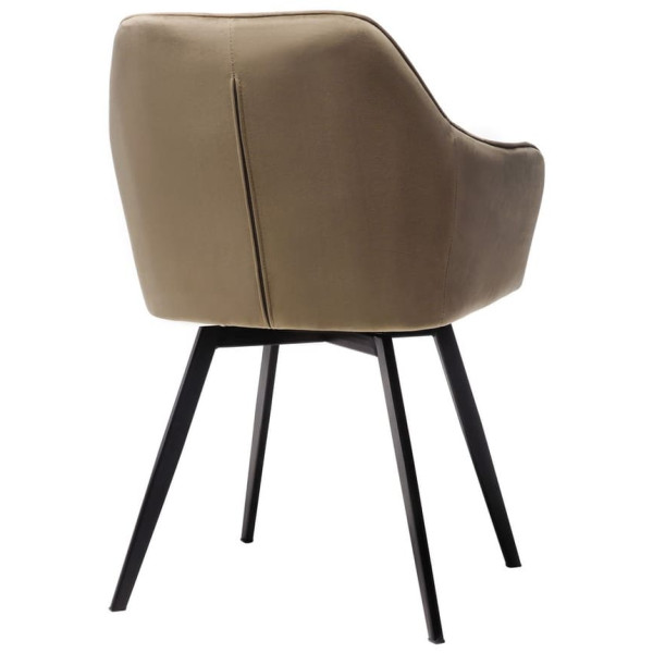 Стілець поворотний Vetro Mebel R-63 Капучіно велюр-3