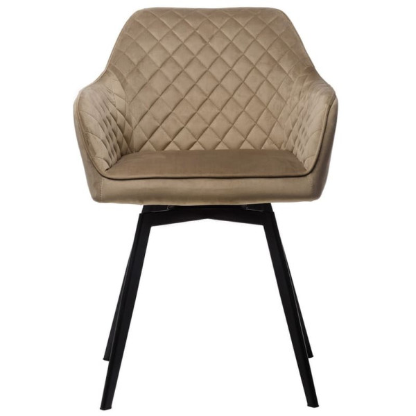 Стілець поворотний Vetro Mebel R-63 Капучіно велюр-1