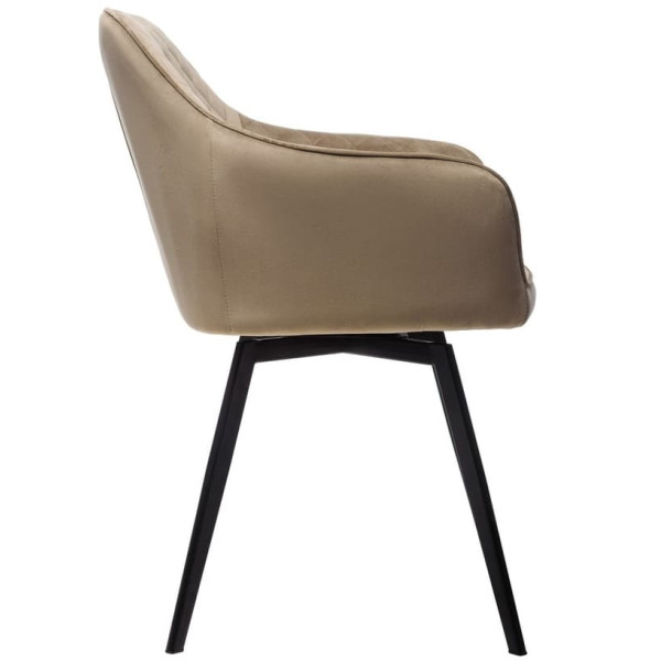 Стілець поворотний Vetro Mebel R-63 Капучіно велюр-2