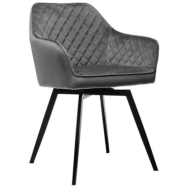 Стул поворотный Vetro Mebel R-63 Серый велюр-0