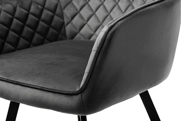 Стул поворотный Vetro Mebel R-63 Серый велюр-9