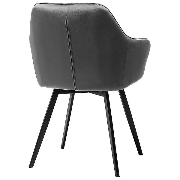 Стул поворотный Vetro Mebel R-63 Серый велюр-5