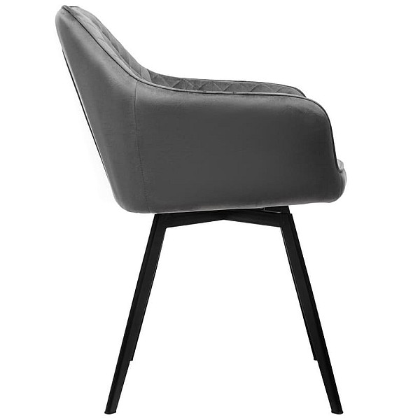 Стул поворотный Vetro Mebel R-63 Серый велюр-4