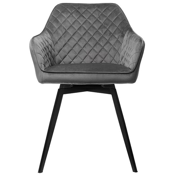 Стул поворотный Vetro Mebel R-63 Серый велюр-3