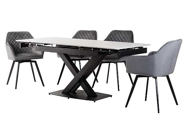 Стул поворотный Vetro Mebel R-63 Серый велюр-2