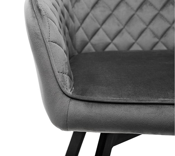 Стул поворотный Vetro Mebel R-63 Серый велюр-8