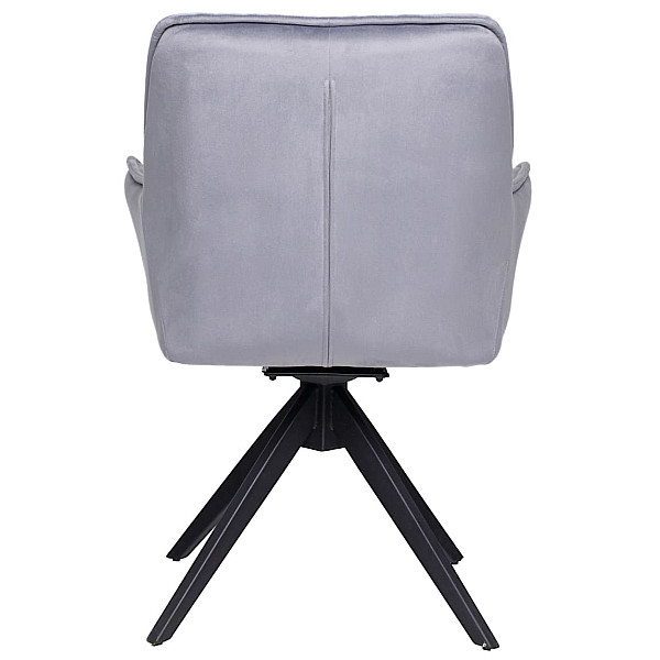 Стілець поворотний Vetro Mebel R-68 Сірий-чорний велюр-5