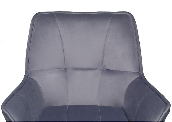 Стілець поворотний Vetro Mebel R-68 Сірий-чорний велюр-6