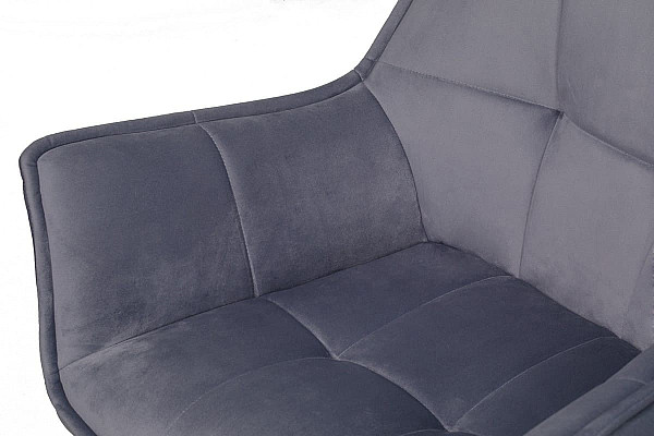 Стілець поворотний Vetro Mebel R-68 Сірий-чорний велюр-7