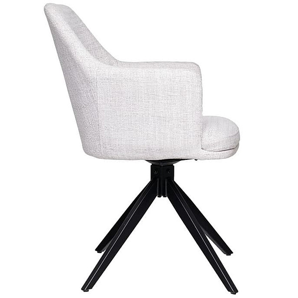 Стул поворотный Vetro Mebel R-95 Светло-серый рогожка-3