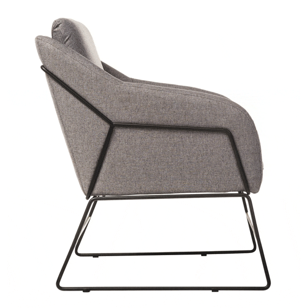 Крісло Vetro Mebel Даріо Сірий-1