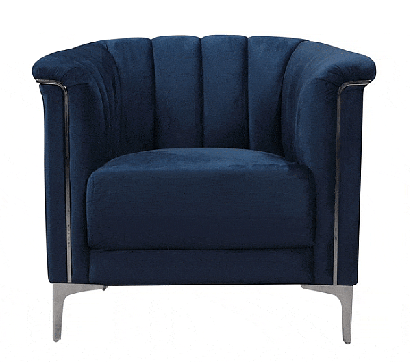 Крісло Vetro Mebel Джованні Індіго-срібло-9