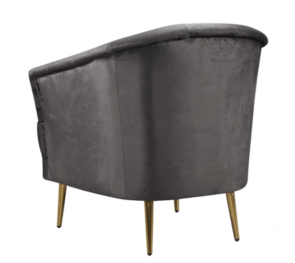 Кресло Vetro Mebel Лучия Серый-золото-11