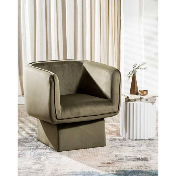 Поворотное кресло Vetro Mebel Мириам Зеленый мох-2