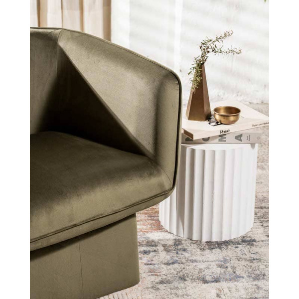 Поворотное кресло Vetro Mebel Мириам Зеленый мох-3