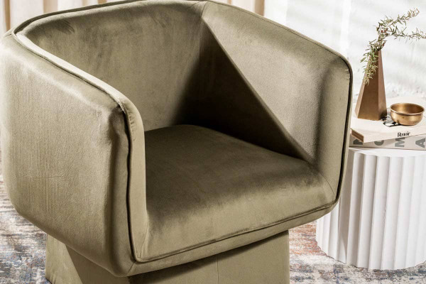 Поворотное кресло Vetro Mebel Мириам Зеленый мох-4