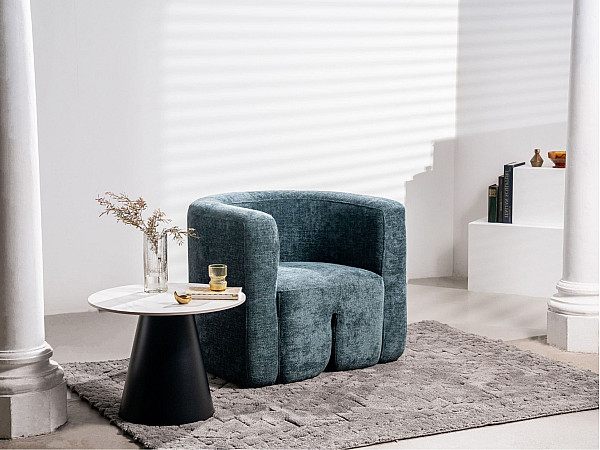 Кресло Vetro Mebel Фаусто Морская волна ткань-1