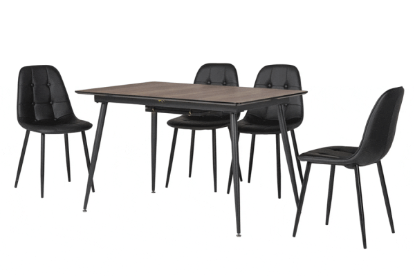 Розкладний обідній стіл Vetro Mebel TM-162 Палісандр-11