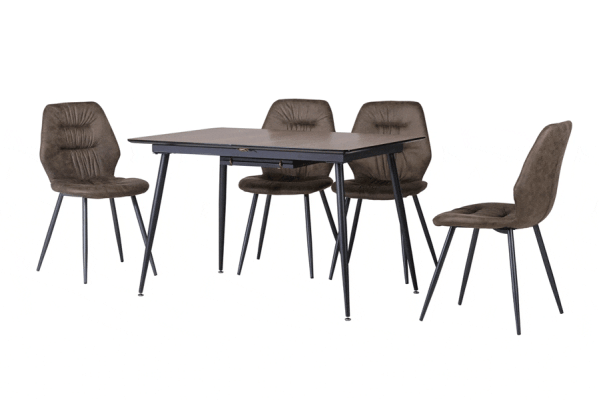 Розкладний обідній стіл Vetro Mebel TM-162 Палісандр-14