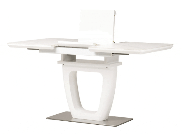 Розкладний обідній стіл Vetro Mebel TML-860-1 Білий мармур-2