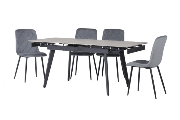 Керамический стол раскладной обеденный Vetro Mebel TM-86 Гриджио латте-9